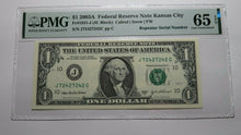 Load image into Gallery viewer, $1 2003A Repeater Serial Number Federal Reserve Currency Bank Note Bill UNC65EPQ