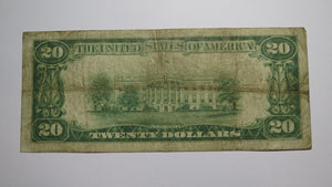 $20 1929 Pekin Illinois IL National Currency Bank Note Bill Ch. #3770 Low Serial