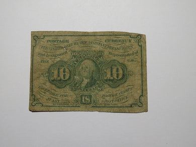 1863 $.10 First Issue Fractional Currency Obsolete Bank Note Bill 1st Issue