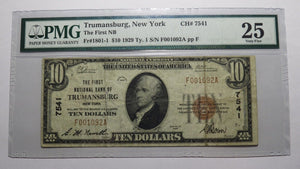 $10 1929 Trumansburg New York NY National Currency Bank Note Bill Ch #7541 VF25