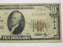 Load image into Gallery viewer, $10 1929 Cumberland Maryland MD National Currency Bank Note Bill Ch. #1519 FINE