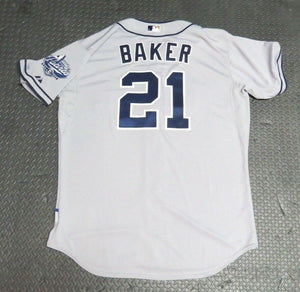 2012 John Baker San Diego Padres Game Used Worn MLB Baseball Jersey! Rare Style!