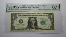 Load image into Gallery viewer, $1 2003 Repeater Serial Number Federal Reserve Currency Bank Note Bill PMG UNC67