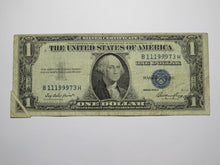 Load image into Gallery viewer, $1 1935-E Silver Certificate Gutter Fold Error Bank Note Bill Blue Seal FINE