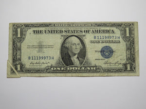 $1 1935-E Silver Certificate Gutter Fold Error Bank Note Bill Blue Seal FINE