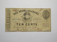 Load image into Gallery viewer, $.10 1863 Montgomery Alabama AL Obsolete Currency Bank Note Bill Fine Condition