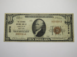 $10 1929 Olean New York NY National Currency Bank Note Bill Charter #2376 FINE+