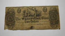 Load image into Gallery viewer, $2 1838 West Troy New York NY Obsolete Currency Bank Note Bill! Watervliet Bank