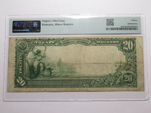 $20 1902 Galena Kansas KS National Currency Bank Note Bill Charter #4798 PMG F15