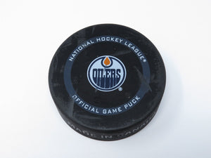 2022 Los Angeles Kings Vs Edmonton Oilers Game 1 Playoff Game Used Puck McDavid!