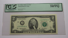 Load image into Gallery viewer, $2 2003 Radar Serial Number Federal Reserve Currency Bank Note Bill PCGS NEW58