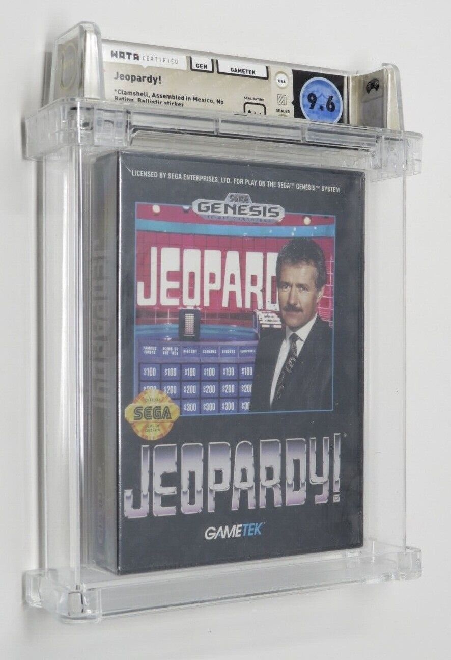 Brand New Jeopardy! Sega Genesis Factory Sealed Video Game Wata Graded 9.6 A++