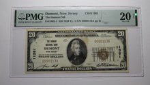 Load image into Gallery viewer, $20 1929 Dumont New Jersey NJ National Currency Bank Note Bill #11361 VF20 PMG