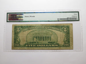 $5 1929 Holland Patent New York National Currency Bank Note Bill #5299 F15 PMG