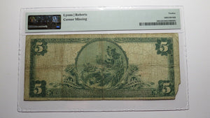 $5 1902 Motley Minnesota MN National Currency Bank Note Bill! Ch. #7764 PMG F12