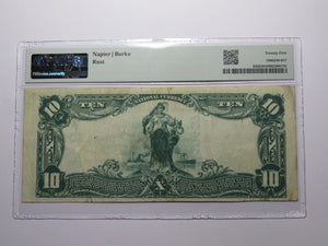 $10 1902 Braggs Oklahoma OK National Currency Bank Note Bill Ch. #10437 VF25 PMG