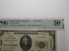 Load image into Gallery viewer, $20 1929 Smith Center Kansas National Currency Bank Note Bill #3546 VF30 Centre