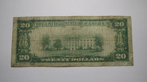 $20 1929 West Alexander Pennsylvania PA National Currency Bank Note Bill #8954