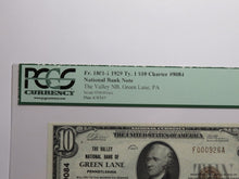 Load image into Gallery viewer, $10 1929 Green Lane Pennsylvania National Currency Bank Note Bill 9084 VF35 PCGS