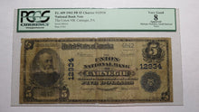 Load image into Gallery viewer, $5 1902 Carnegie Pennsylvania PA National Currency Bank Note Bill Ch #12934 PCGS