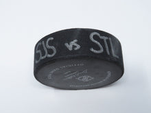 Load image into Gallery viewer, 2022-23 St. Louis Blues Vs. San Jose Sharks Game Used NHL Puck -NHL Tracker Puck