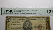 Load image into Gallery viewer, $5 1929 Winnemucca Nevada NV National Currency Bank Note Bill Ch. #3575 F12 PMG