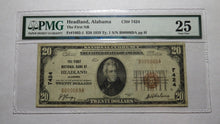 Load image into Gallery viewer, $20 1929 Headland Alabama AL National Currency Bank Note Bill Ch. #7424 VF25 PMG