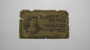 1863 $.10 Fourth Issue Fractional Currency Obsolete Bank Note Bill! 4th AG