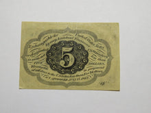 Load image into Gallery viewer, 1863 $.05 First Issue Fractional Currency Obsolete Bank Note Bill! 1st Issue XF