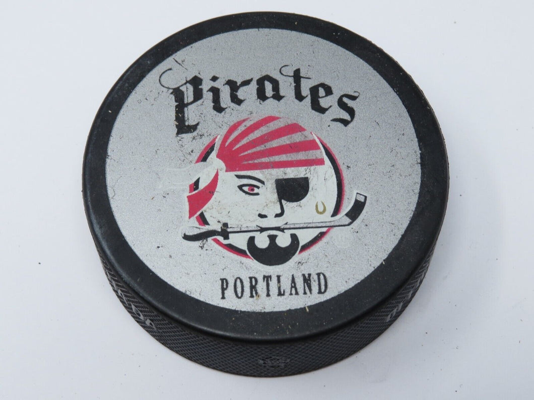 Portland Pirates AHL Viceroy InGlasco Game Used Puck Hockey Team