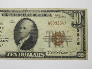 $10 1929 Olean New York NY National Currency Bank Note Bill Charter #2376 FINE+