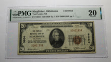 Load image into Gallery viewer, $20 1929 Kingfisher Oklahoma OK National Currency Bank Note Bill #9954 VF20 PMG