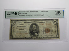 Load image into Gallery viewer, $5 1929 Cannon Falls Minnesota National Currency Bank Note Bill Ch. #13713 VF25