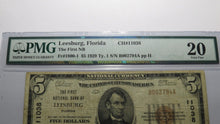 Load image into Gallery viewer, $5 1929 Leesburg Florida FL National Currency Bank Note Bill Ch. #11038 VF20 PMG