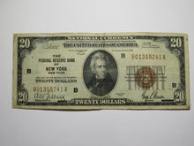 Load image into Gallery viewer, $20 1929 New York City NYC National Currency Federal Reserve Bank Note Very Fine