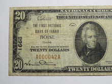 Load image into Gallery viewer, $20 1929 Boise Idaho ID National Currency Bank Note Bill Ch. #1668 Low Serial #