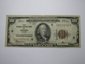 $100 1929 Chicago Illinois IL National Currency Note Federal Reserve Bank FINE