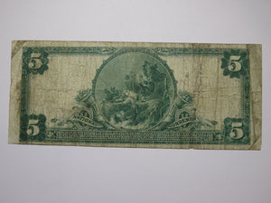 $5 1902 Derby Connecticut National Currency Bank Note Bill Ch. #1098 Birmingham