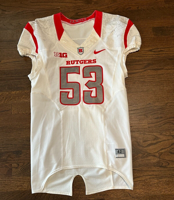 2015 Julian Pinnix-Odrick Rutgers Scarlet Knights Game Used Worn Football Jersey