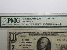 Load image into Gallery viewer, $10 1929 Ashland Oregon OR National Currency Bank Note Bill Ch. #5747 VF20 PMG