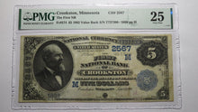 Load image into Gallery viewer, $5 1882 Crookston Minnesota MN National Currency Bank Note Bill #2567 VF25 PMG