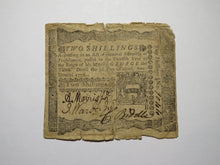 Load image into Gallery viewer, 1772 Two Shillings Pennsylvania PA Colonial Currency Bank Note Bill RARE 2s RARE