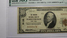 Load image into Gallery viewer, $10 1929 Warrensburgh New York NY National Currency Bank Note Bill Ch #9135 VF25