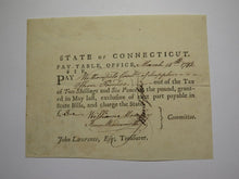 Load image into Gallery viewer, 1782 Connecticut Pay Table Office Colonial Currency Note Bill! Wadsworth/Mosley!