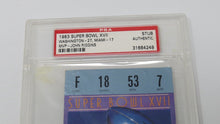 Load image into Gallery viewer, 1983 Super Bowl XVII 17 Washington Redskins Vs. Miami Dolphins NFL Ticket Stub