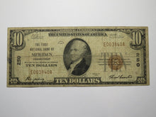 Load image into Gallery viewer, $10 1929 West Meriden Connecticut CT National Currency Bank Note Bill Ch. #250