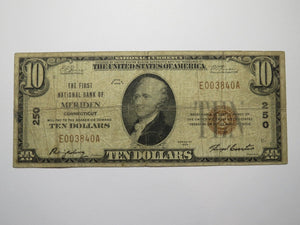 $10 1929 West Meriden Connecticut CT National Currency Bank Note Bill Ch. #250