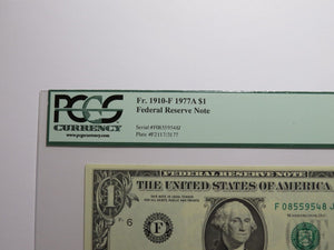 $1 1977 Bookend Atlanta GA Federal Reserve Bank Note Currency Bill PCGS 64PPQ