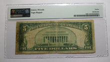 Load image into Gallery viewer, $5 1929 Winnemucca Nevada NV National Currency Bank Note Bill Ch. #3575 F12 PMG