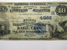 Load image into Gallery viewer, $10 1882 Lake City Iowa IA National Currency Bank Note Bill Ch. #4966 FINE+